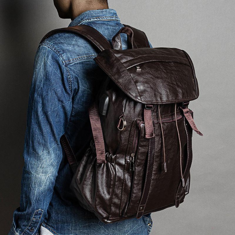 Herren Freizeit Retro Multifunktionsrucksack Mit Großem Fassungsvermögen