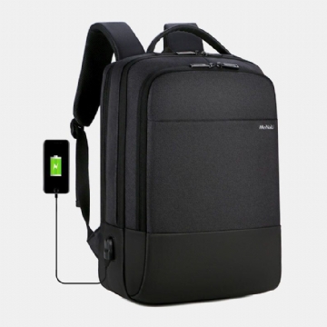 Herren Große Kapazität Wasserdichte Usb Aufladung 15.6 Zoll Laptoptasche Business Outdoor Rucksack