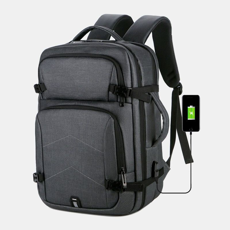 Herren Große Kapazität Wasserdichte Usb Aufladung 16 Zoll Laptoptasche Business Outdoor Handtaschen Rucksack