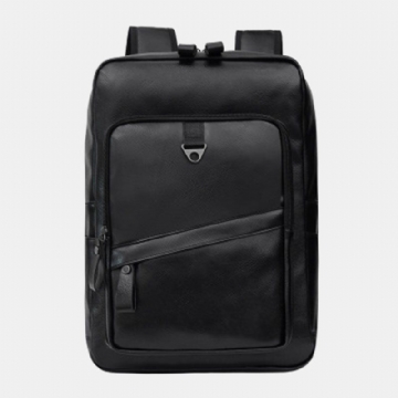 Herren Kunstleder Große Kapazität Business Casual 14 Zoll Laptoptasche Rucksack