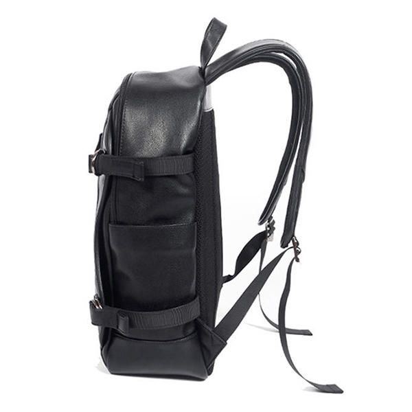 Herren Kunstleder Mode Freizeit Rucksack Usb Lade Reisetasche