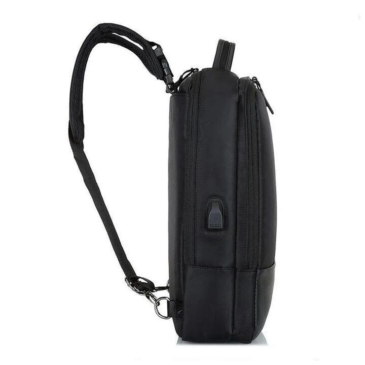 Herren Neu Multifunktionaler Rucksack Umhängetasche Business Bag Mit Usb Ladeanschluss