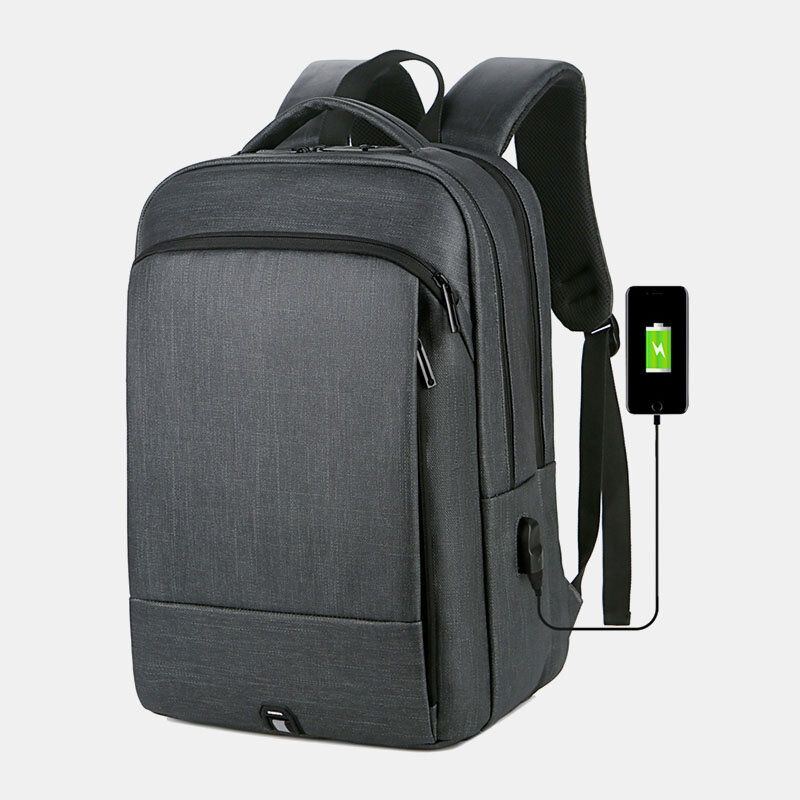 Herren Nylon Große Kapazität 14 Zoll Laptoptasche Mehrlagiger Business Casual Reiserucksack Mit Usb Aufladung