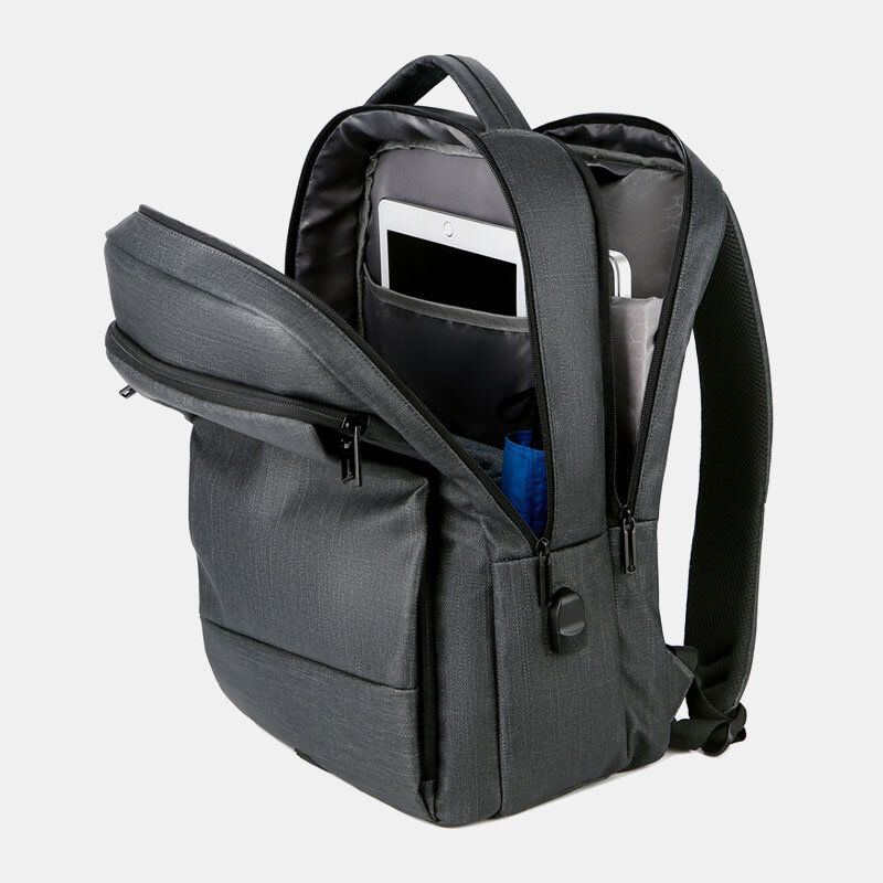 Herren Nylon Große Kapazität 14 Zoll Laptoptasche Mehrlagiger Business Casual Reiserucksack Mit Usb Aufladung