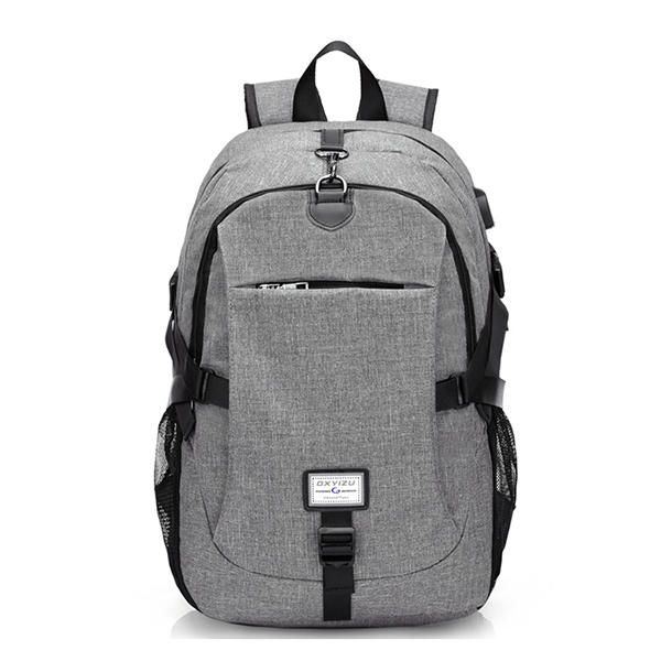 Herren Nylon Laptop Rucksack Mit Großer Kapazität Und Usb Ladeanschluss