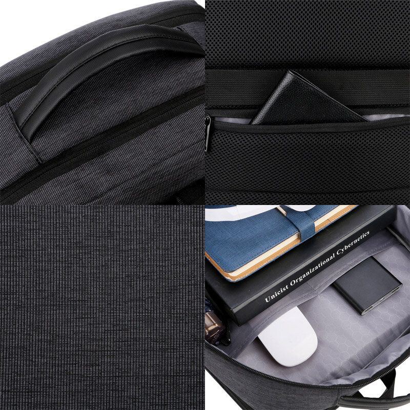 Herren Oxford 15.6 Zoll Laptop Usb Aufladung Anti Diebstahl Business Laptoptasche Rucksack