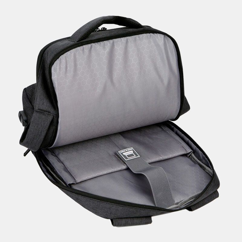 Herren Oxford 15.6 Zoll Usb Lade Business Laptoptasche Rucksack