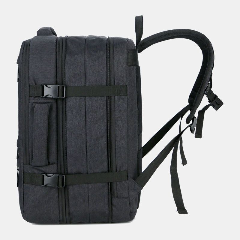 Herren Oxford Erweiterungskapazität Usb Aufladung Multi Pocket Business Laptop Rucksack