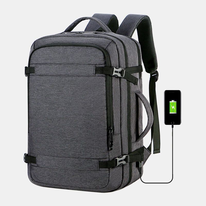 Herren Polyester 15.6 Zoll Usb Aufladung Anti Diebstahl Business Laptop Rucksack