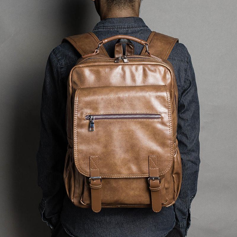 Herren Retro Freizeit Anti Diebstahl Rucksack Mit Großem Fassungsvermögen Und Usb Ladeanschluss