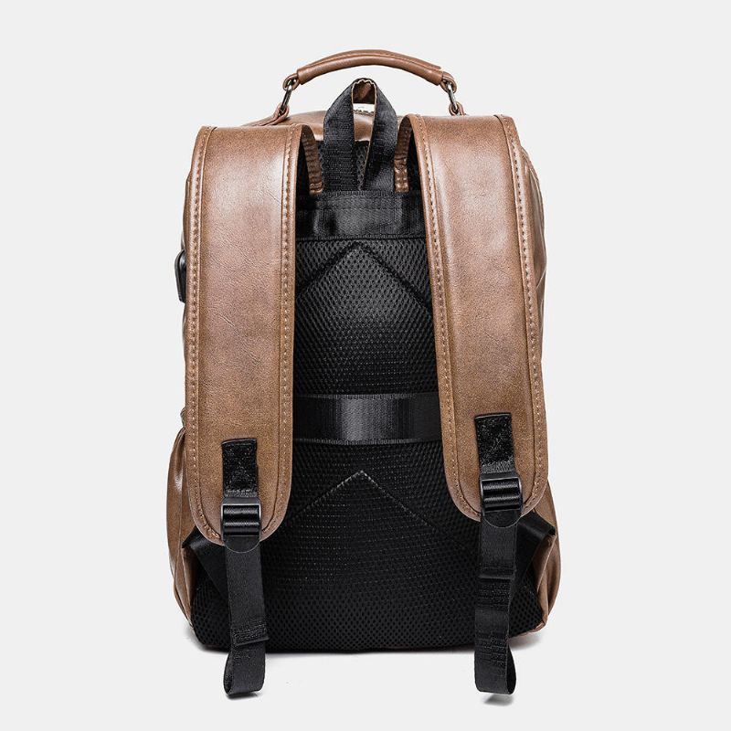 Herren Retro Freizeit Anti Diebstahl Rucksack Mit Großem Fassungsvermögen Und Usb Ladeanschluss