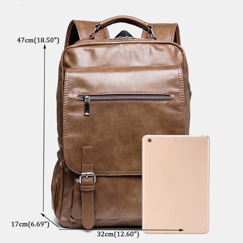 Herren Retro Freizeit Anti Diebstahl Rucksack Mit Großem Fassungsvermögen Und Usb Ladeanschluss