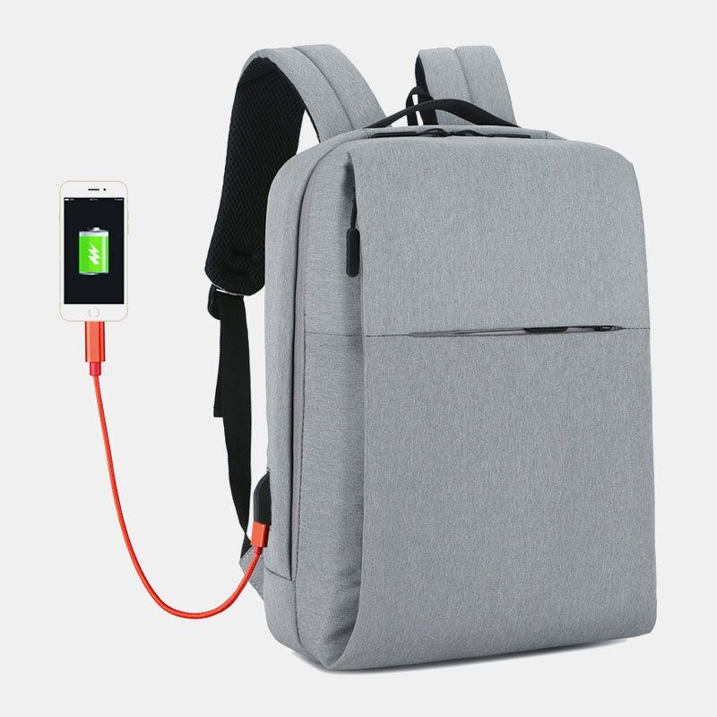 Herren Rucksack Aus Polyester Mit Usb Aufladung Und Großem Fassungsvermögen Für Business Laptops