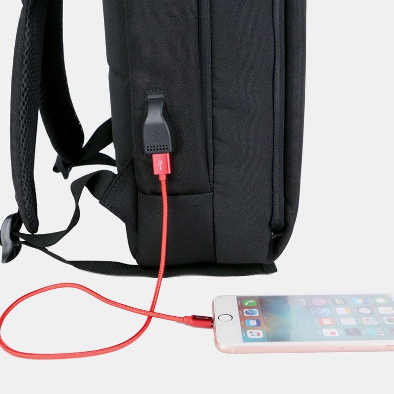 Herren Rucksack Aus Polyester Mit Usb Aufladung Und Großem Fassungsvermögen Für Business Laptops