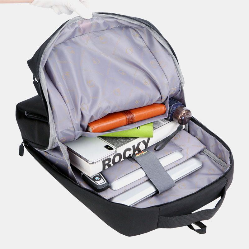 Herren Rucksack Aus Polyester Mit Usb Aufladung Und Großem Fassungsvermögen Für Business Laptops