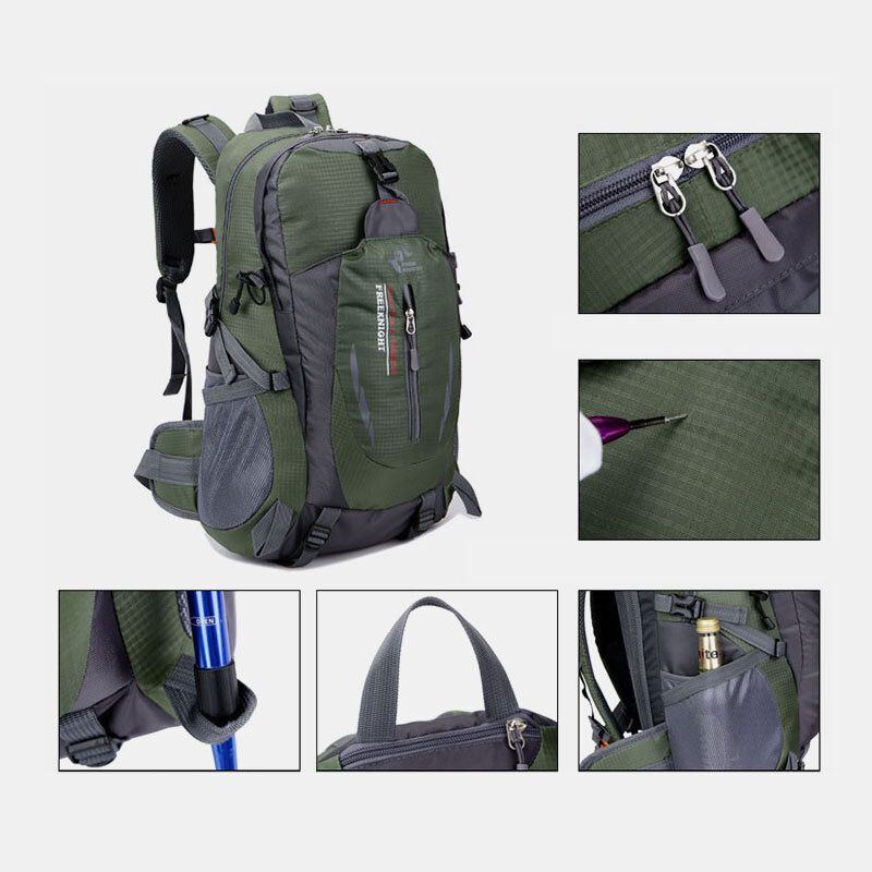 Herren Rucksack Mit Großem Fassungsvermögen 40 L Mehreren Taschen Kratzfest Belastbar Bergsteigen Multifunktionsschnalle Outdoor Rucksack