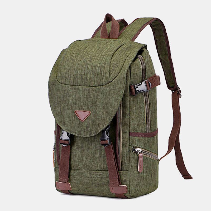 Herren Segeltuch Mit Großer Kapazität Und Mehreren Taschen Wasserabweisend Lässig Laptoptasche Rucksack Umhängetasche