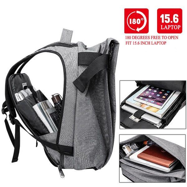 Herrenmode Anti Diebstahl Rucksack Lässige Wasserdichte Reisetasche Laptoptasche Mochila Mit Usb Anschluss