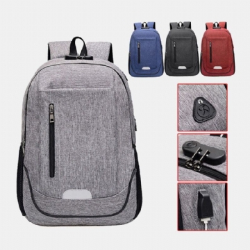 Herrenmode Mit Großer Kapazität Wasserdichter Rucksack Reisetasche Schultasche Mit Usb Ladeanschluss