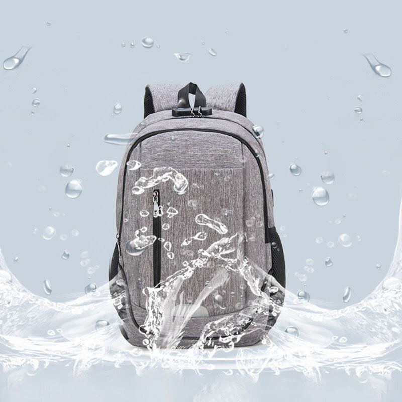 Herrenmode Mit Großer Kapazität Wasserdichter Rucksack Reisetasche Schultasche Mit Usb Ladeanschluss