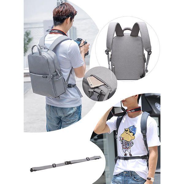 Kameratasche Für Herren Reise Outdoor Tablet Laptoptasche Wasserdichter Langlebiger Kamerarucksack