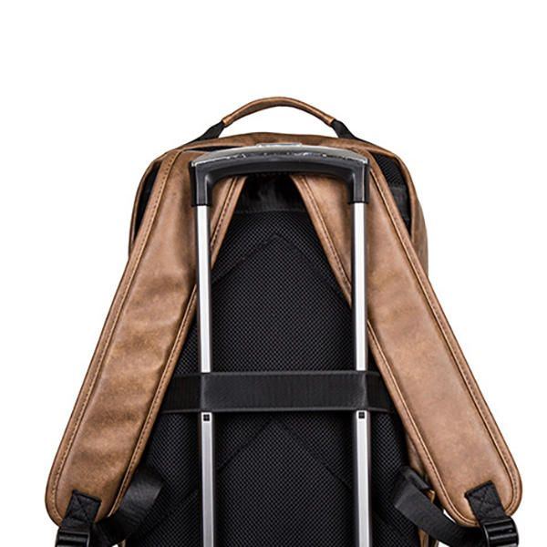 Kunstleder Laptoptasche Rucksack Umhängetasche Für Herren