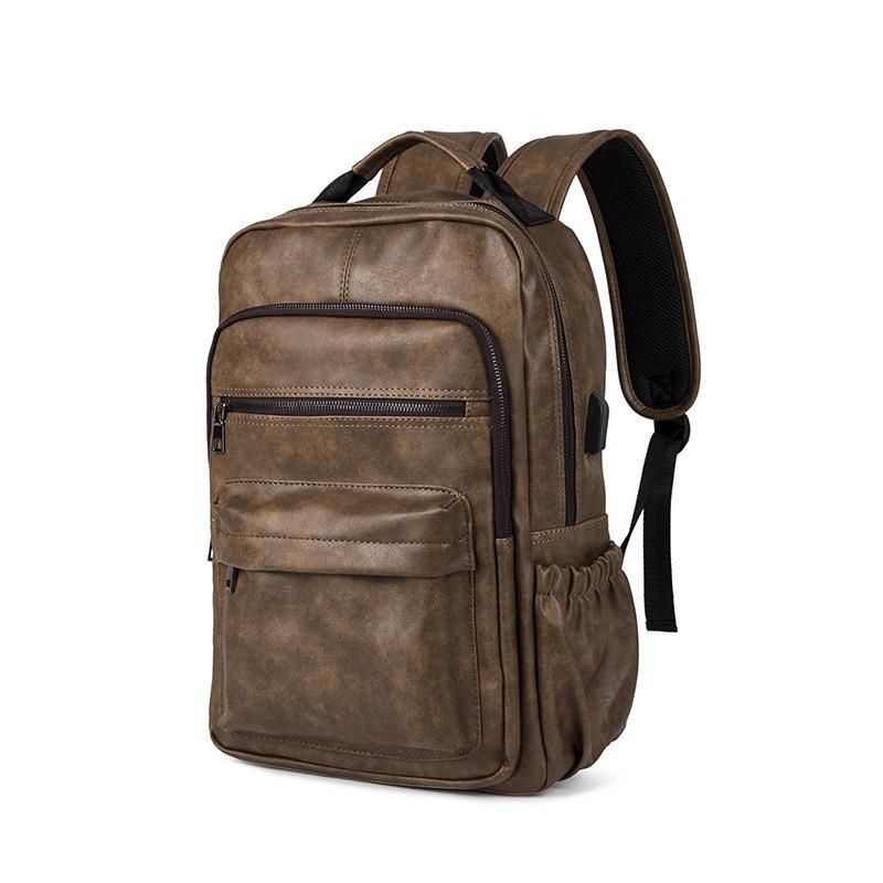 Kunstleder Laptoptasche Rucksack Umhängetasche Für Herren