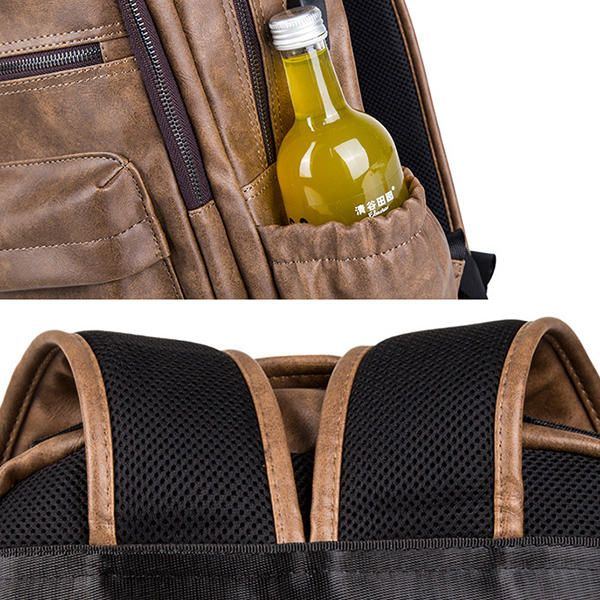 Kunstleder Laptoptasche Rucksack Umhängetasche Für Herren