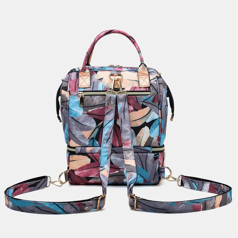 Lässiger Damen Patchwork Rucksack Aus Segeltuch Für Mamas Und Kinder