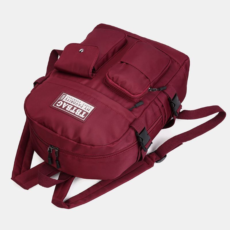 Lässiger Rucksack Aus Nylon Mit Mehreren Taschen Für Damen Schultasche