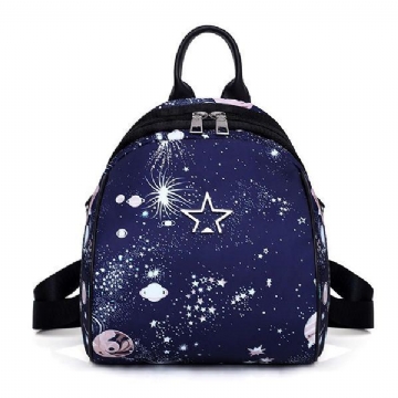 Leichter Rucksack Aus Nylon Mit Galaxy Muster Für Damen