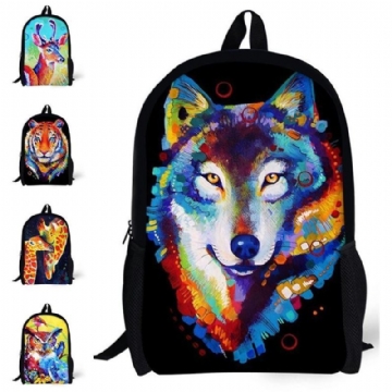 Herren 3d Tier Schule Rucksack Mädchen Jungen Cartoon Student Reisetasche Heiß