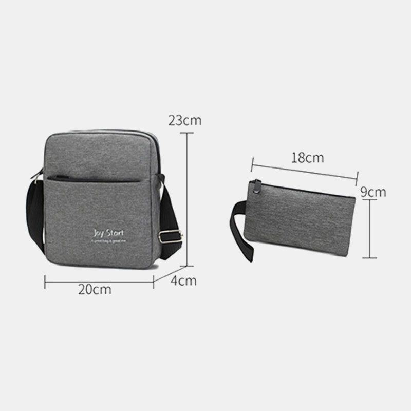 Herren 3pcs Nylon Usb Lade Verschleißfestigkeit Mode Casual Laptop Tasche Rucksack Umhängetasche Clutch Bag