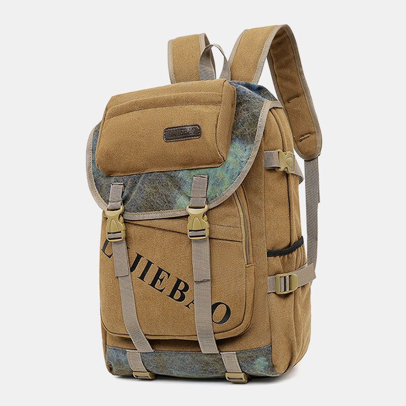 Herren Canvas Große Kapazität Tactical Outdoor Reisen 14 Zoll Laptoptasche Schultasche Rucksack