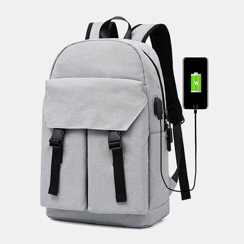 Herren Casual Wild 15.6 Zoll Laptoptasche Mit Großer Kapazität Usb Aufladung Wasserdichter Schultaschenrucksack