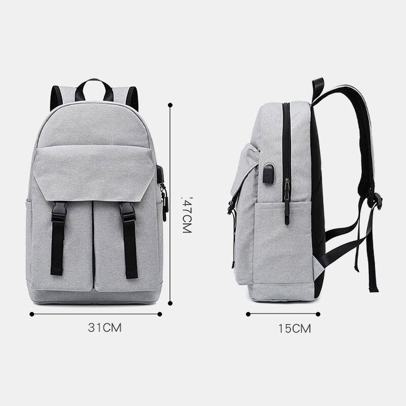 Herren Casual Wild 15.6 Zoll Laptoptasche Mit Großer Kapazität Usb Aufladung Wasserdichter Schultaschenrucksack