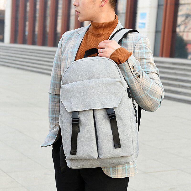 Herren Casual Wild 15.6 Zoll Laptoptasche Mit Großer Kapazität Usb Aufladung Wasserdichter Schultaschenrucksack