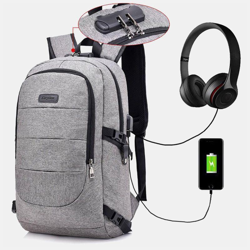 Herren Damen Große Kapazität Mode Anti Diebstahl Usb Rucksack Outdoor Reisetasche