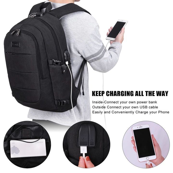 Herren Damen Große Kapazität Mode Anti Diebstahl Usb Rucksack Outdoor Reisetasche