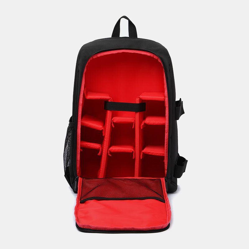 Herren Nylon Wasserdicht Einfarbig Große Kapazität Kameraausrüstung Laptop Kameratasche Rucksack