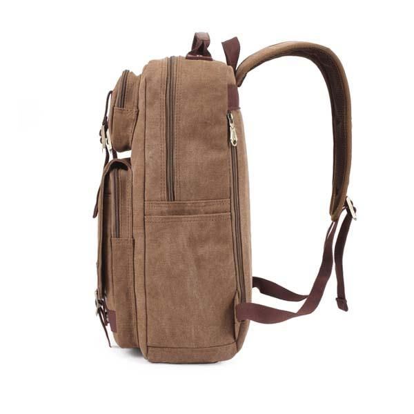 Herren Outdoor Canvas Schultern Reisen Schultaschen Rucksäcke Mit Großer Kapazität