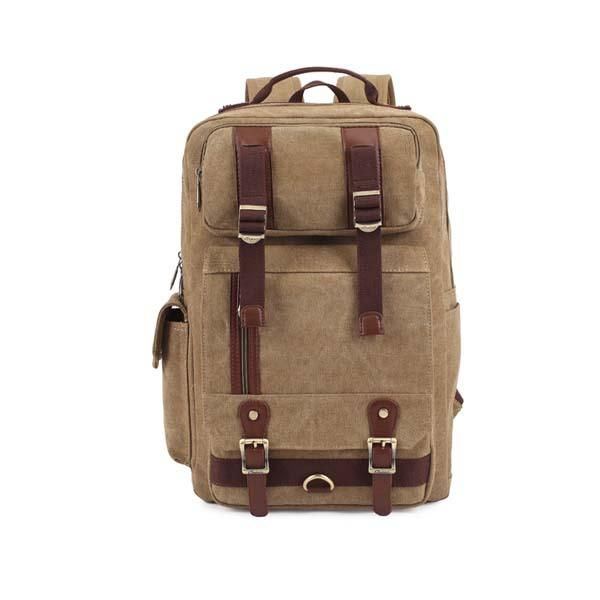 Herren Outdoor Canvas Schultern Reisen Schultaschen Rucksäcke Mit Großer Kapazität