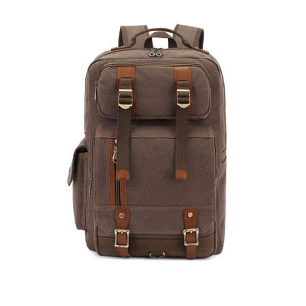 Herren Outdoor Canvas Schultern Reisen Schultaschen Rucksäcke Mit Großer Kapazität