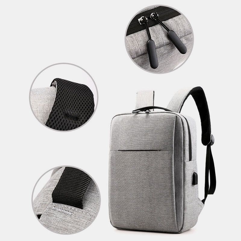 Herren Oxford Usb Aufladung Leichter 15.6 Zoll Laptop Rucksack Mit Großer Kapazität