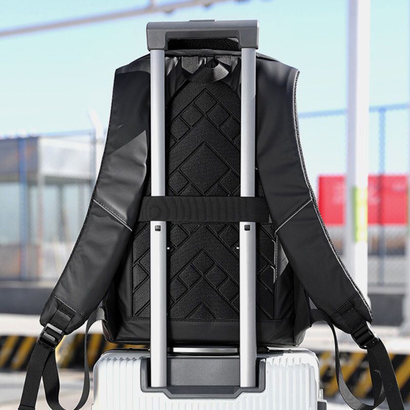 Herren Usb Aufladung Outdoor Nylon Reise Wasserdicht Große Kapazität 13 Zoll Laptoptasche Reisetasche Rucksack