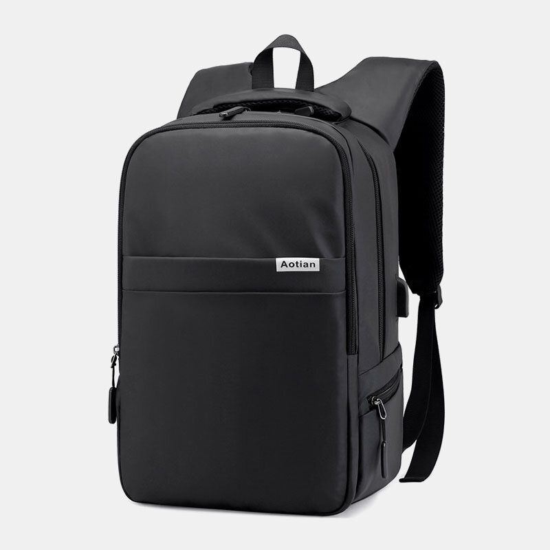 Herren Usb Aufladung Outdoor Nylon Reise Wasserdicht Große Kapazität 13 Zoll Laptoptasche Reisetasche Rucksack