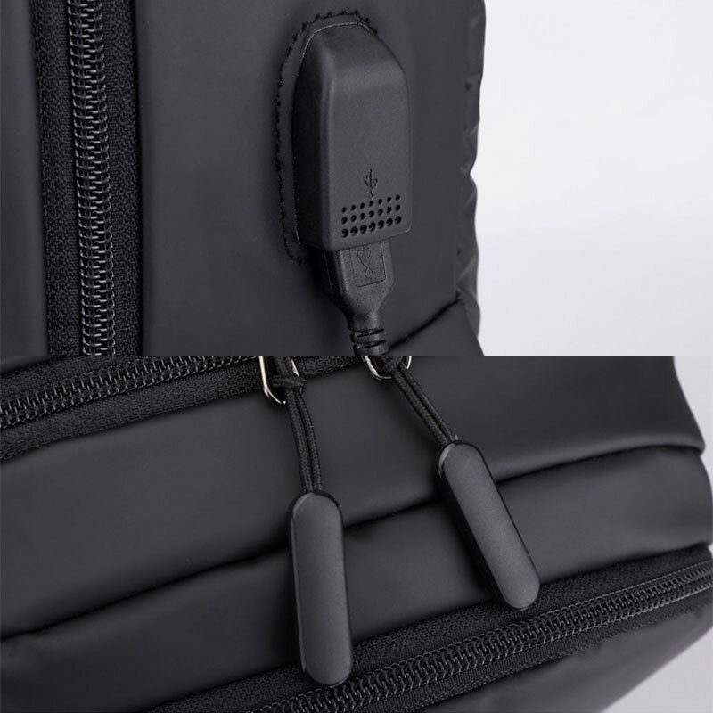 Herren Usb Aufladung Outdoor Nylon Reise Wasserdicht Große Kapazität 13 Zoll Laptoptasche Reisetasche Rucksack