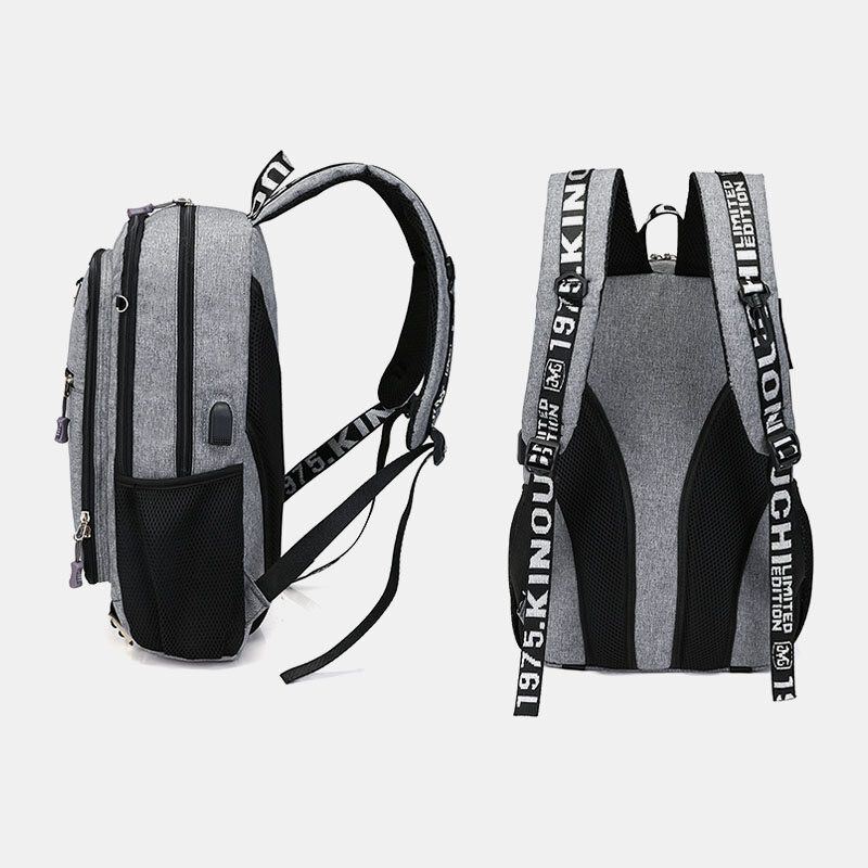 Herren Usb Ladeanschluss Große Kapazität 16 Zoll Multifunktionsrucksack Freizeittasche