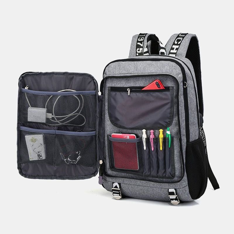 Herren Usb Ladeanschluss Große Kapazität 16 Zoll Multifunktionsrucksack Freizeittasche