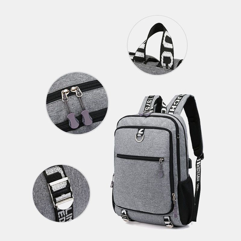 Herren Usb Ladeanschluss Große Kapazität 16 Zoll Multifunktionsrucksack Freizeittasche